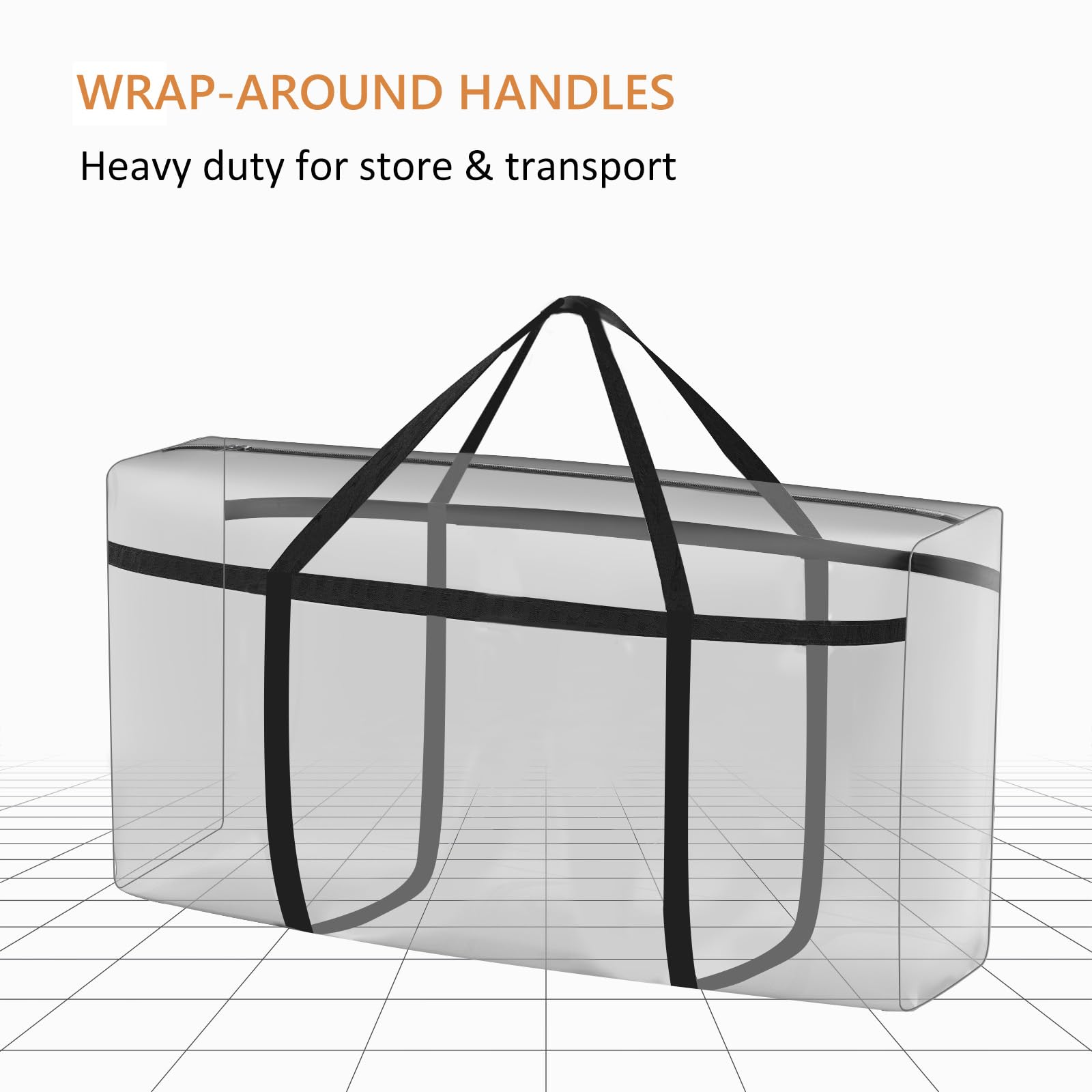 SUOHINAO Moving Storage Bags Heavy duty,Large Moving Bags with Zips- 230L