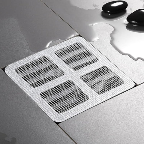 50 Pack Shower Drain Hair Catcher, Disposable Adhesive Hair Trap
