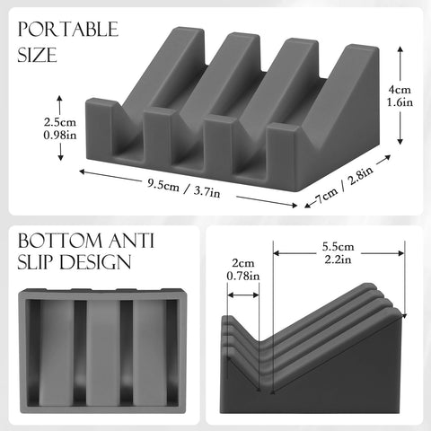 Silicone Soap Dish for Bathroom Sink, SAISN Kitchen Soap Tray for Shower 2 Pack Waterfall Self Draining Soap Dish Non Slip Soap Savers for Bar Soap