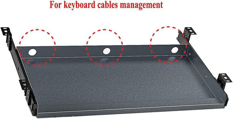 YANGHX Keyboard Tray Under Desk Slide Drawer Heavy-Duty Ergonomic Keyboard Slide-Out Platform,Underdesk Drawer Office Storage Organizer Computer Desk