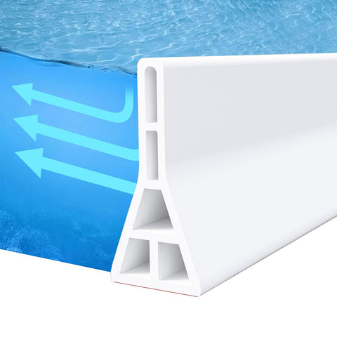 1.5M Wet Room Floor Barrier, 8.9cm Height TPE Curved Shower Threshold Water Barrier, Wet Room Shower Seal Strip