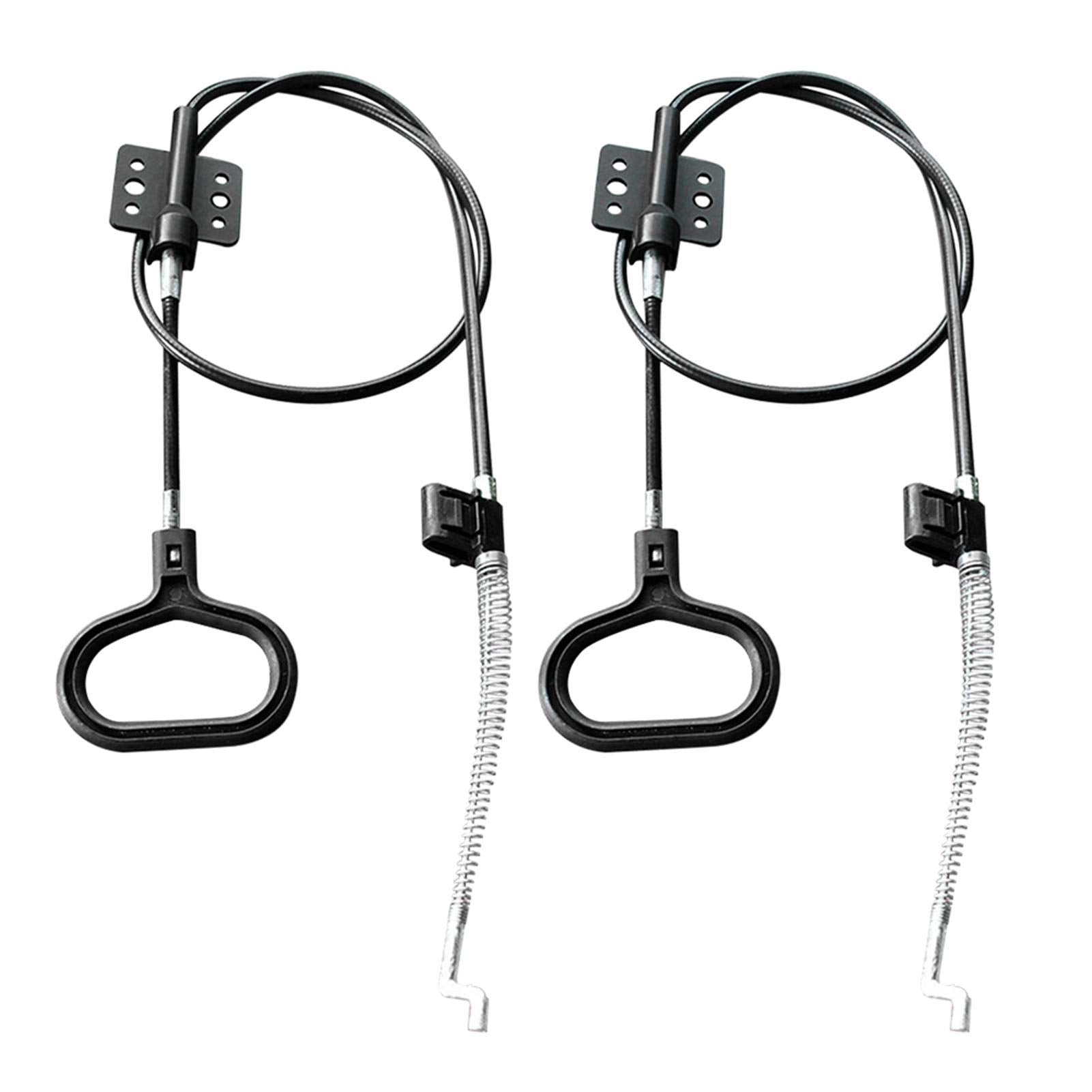 Faderr D-Ring Handle Recliner Pull Cable Spring, Recliner Replacement Parts Sofa Reliable Release Lever Handle Replacement Cable (Black/2 pcs)
