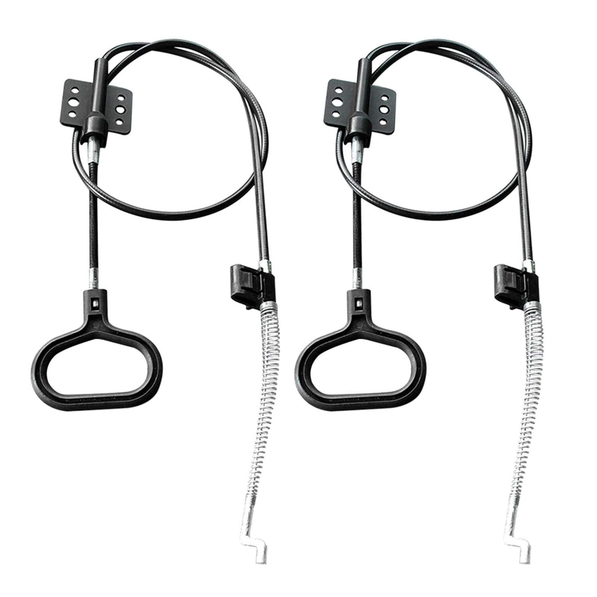 Faderr D-Ring Handle Recliner Pull Cable Spring, Recliner Replacement Parts Sofa Reliable Release Lever Handle Replacement Cable (Black/2 pcs)