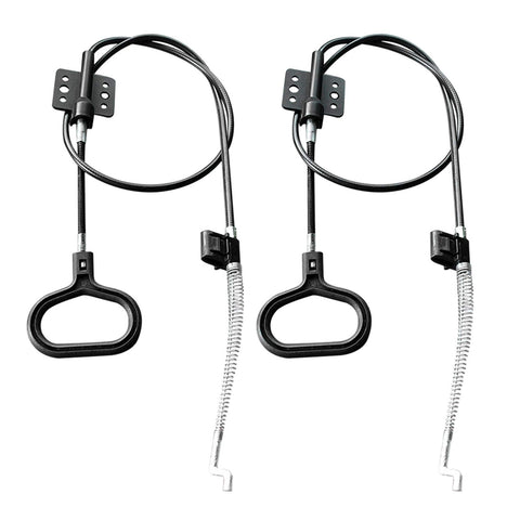 Faderr D-Ring Handle Recliner Pull Cable Spring, Recliner Replacement Parts Sofa Reliable Release Lever Handle Replacement Cable (Black/2 pcs)