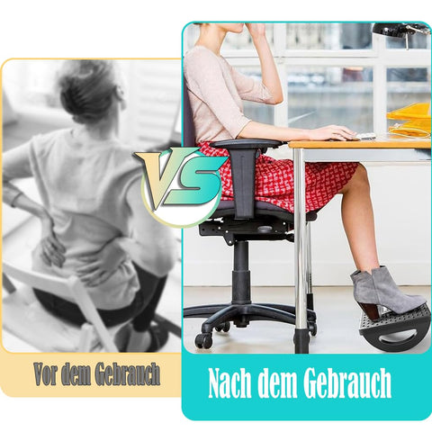 Cnwinu Foot Rest Under Desk,Ergonomic Adjustable Foot Rest Foot Stool with Massage Roller for Under Desk,Footrest Improved Pressure Relief