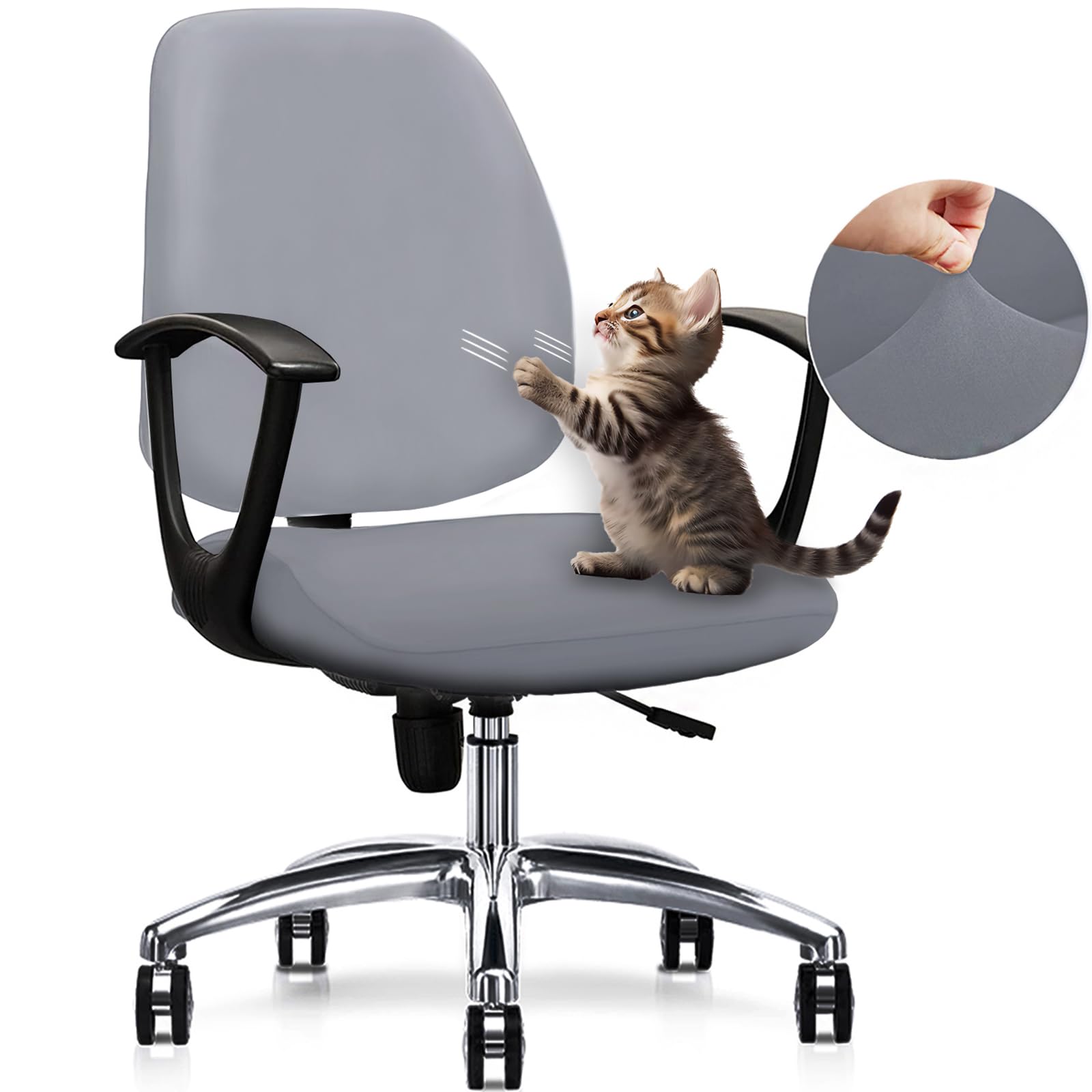 FYTXSZ Computer Office Chair Cover - Universal Fit Stretchable Washable Chair Slipcover for Rotating Chairs - Durable and Protective Armchair Cover