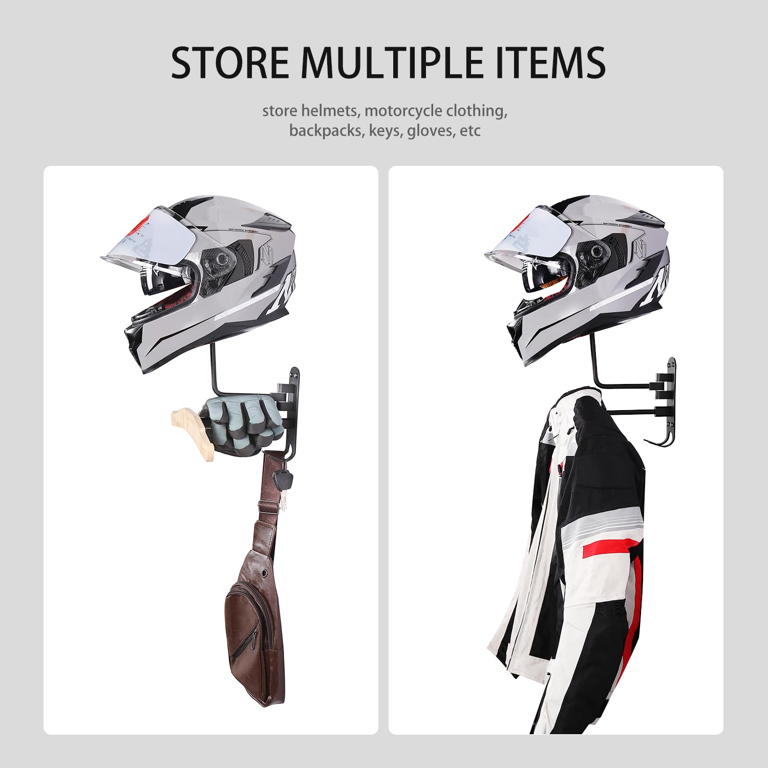 motofans Motorcycle Helmet Holder Wall Hanging Helmet Motorcycle Wall Hat Holder