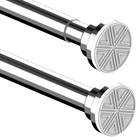 Shower Curtain Pole Extendable Tension Rods for Curtains Curtain Poles No Drilling Shower Curtain Rail Extendable Pole for Bathroom, Window, Door