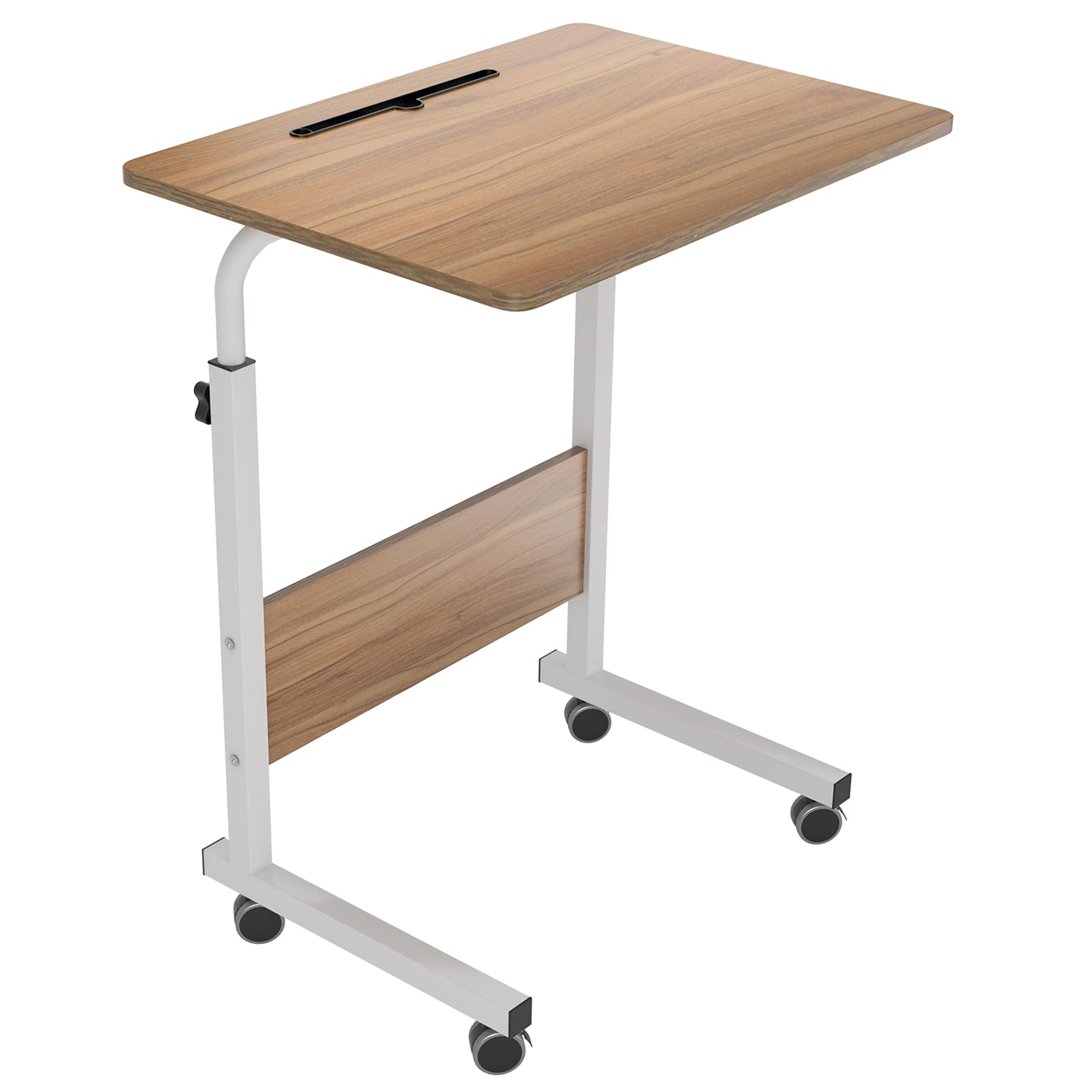 sogesfurniture 60 * 40cm Laptop Table Sofa Table Side Height Adjustable, Mobile Computer Stand Laptop Notebook Desk PC Stand Portable