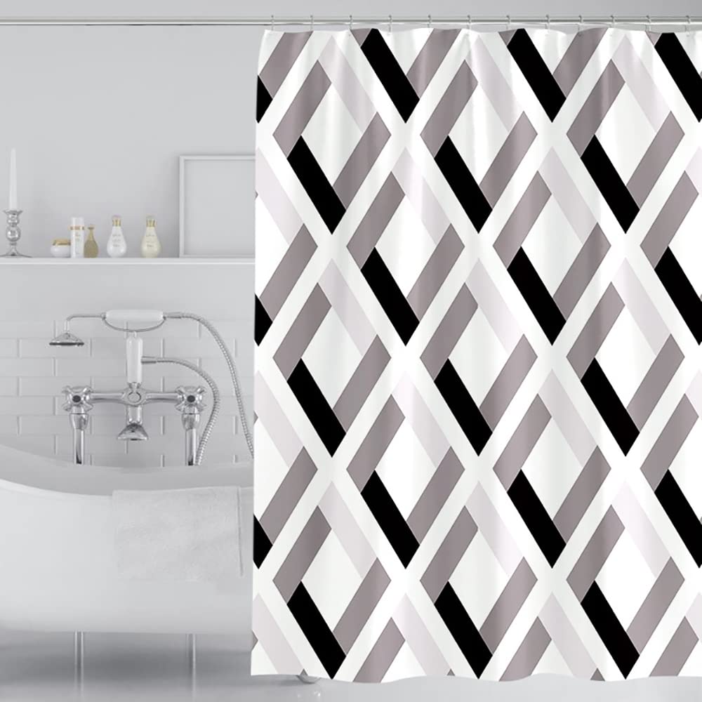 Lkw Ogechi Waterproof Shower Curtain for Bathroom, Mildew Proof Resistant Polyester Fabric Bathtub Curtain