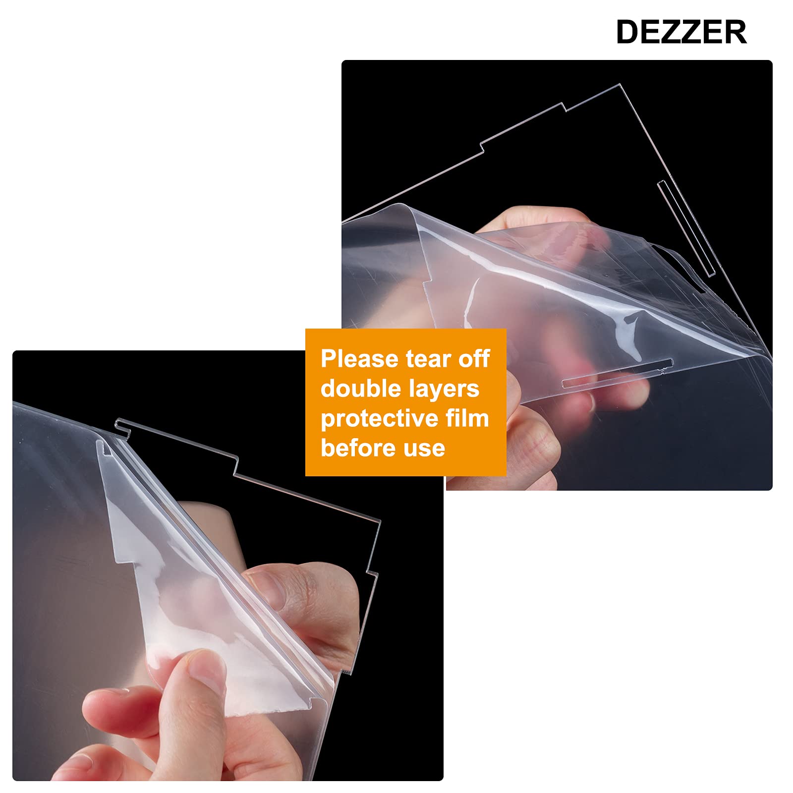 Dezzer Acrylic Display Case with Black Base for Collectibles
