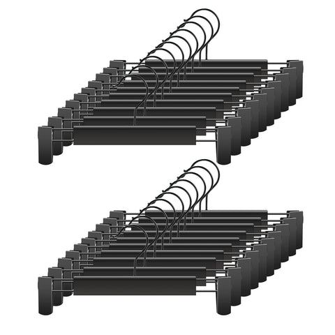 GUANJUNE Clothes Pants Hangers, Space-Saving Skirt Holders with 360 ° Swivel Hooks, Adjustable Clips, Trouser Hangers