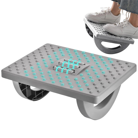 Cnwinu Foot Rest Under Desk,Ergonomic Adjustable Foot Rest Foot Stool with Massage Roller for Under Desk,Footrest Improved Pressure Relief