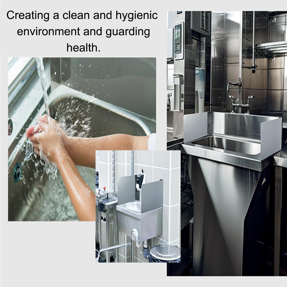 2 Pcs Side Splash Guard, Stainless Steel Faucet Splash Protector Wall Mount Fryer Splatter Shield with Screws for Kitchen Restaurant Bathroom
