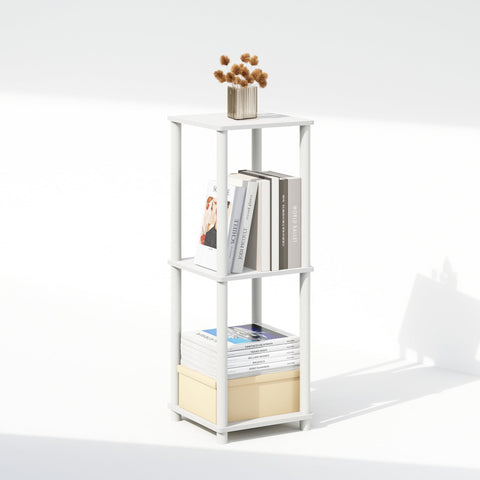 Furinno TURN-N-TUBE Set of 2, Book Shelf, Stackable Bookshelf, Bookcase with Easy Assembly, 13.4 x 13.4 x 20, for Living Room, Bedroom, Home Office
