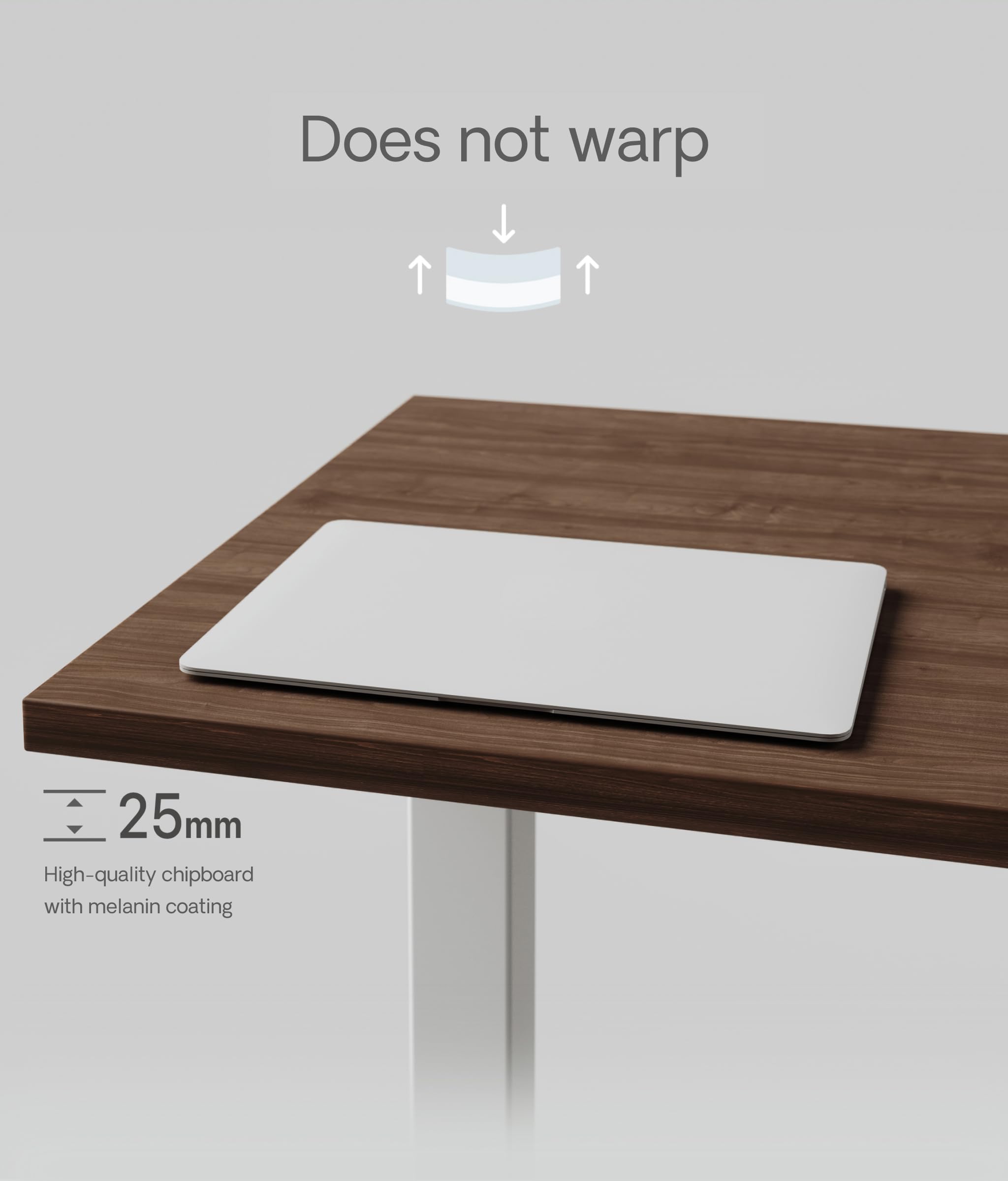 Desktronic Table Top 200 x 80 cm Desk Top - Perfect for Height-Adjustable Desks, Dining Tables and More - Made in Europe