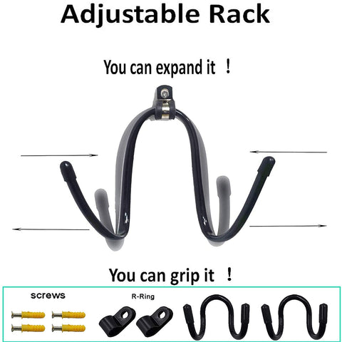 AUXPhome Pack of 2, Universal Keyboard and Mouse Organizer - Wall Mount Clip Hanger Display Storage Holder - No Falling