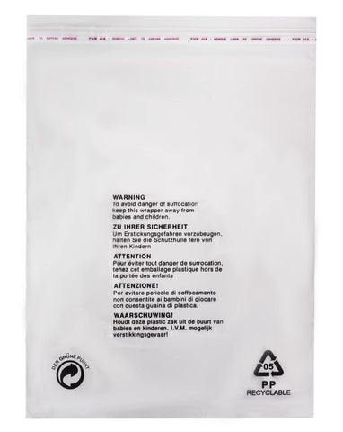 TP4U - 100 Self Seal Garments Bags 10'' x 12'' Clear Plastic Resealable Polypropylene Transparent Safety Warning Clothes Shirt T-Shirt Display