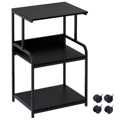 3-Tier Printer Stand Table with Storage,3d Printer Shelf,Multi-Purpose Printer Organizer With Shelf and Wheels