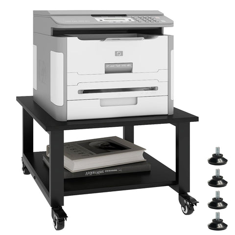 PUNCIA 2 Tiers Movable Laser Printer Copier Stand Cart for Home Office