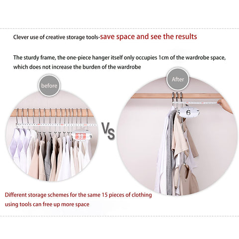 Multi-Layer Clothes Hangers Blouse Tree Hangers 3 Pack 5 in 1 Non Slip Space Saving Stainless Steel Shirt Hangers Closet Organizer