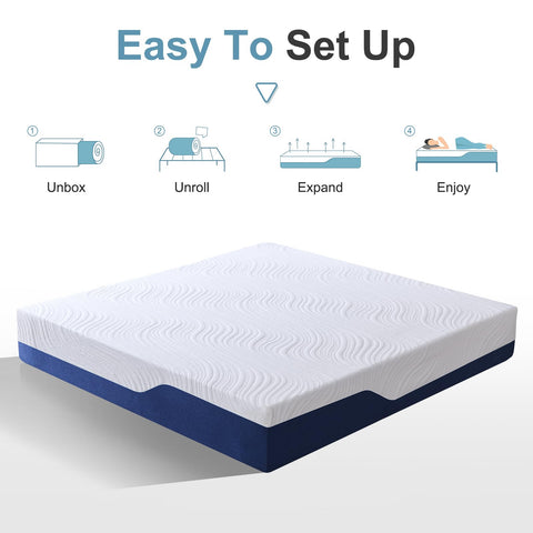 Hiimgo King Mattress Medium Firm Memory Foam Mattress 150x200x20cm