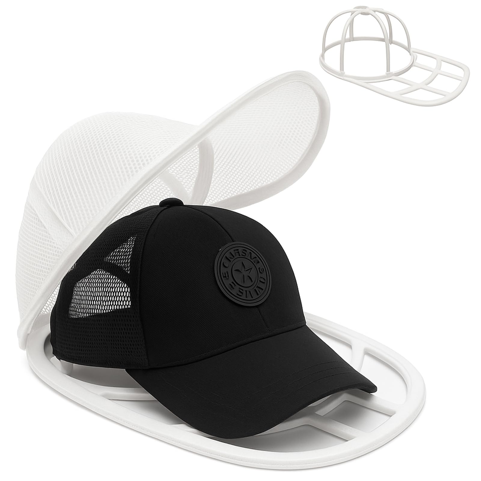 Collapsible Baseball Cap Washer Cage Hat Cleaner Shaper for Machine White
