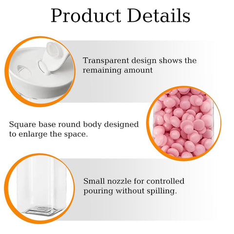 2pcs 1.5L Transparent Detergent Dispenser - Reusable Laundry Powder Storage with Durable PP for Fabric Softener