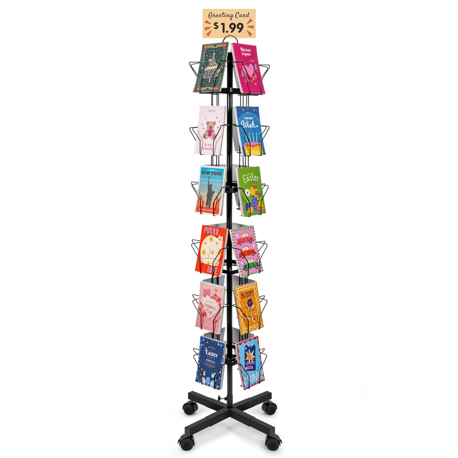 ANBOXIT Greeting Card Display Stand Rotating Rack Holder