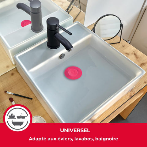 Wirquin 30722337 UPPY Universal 110mm plug with filter for basin, sink and bath
