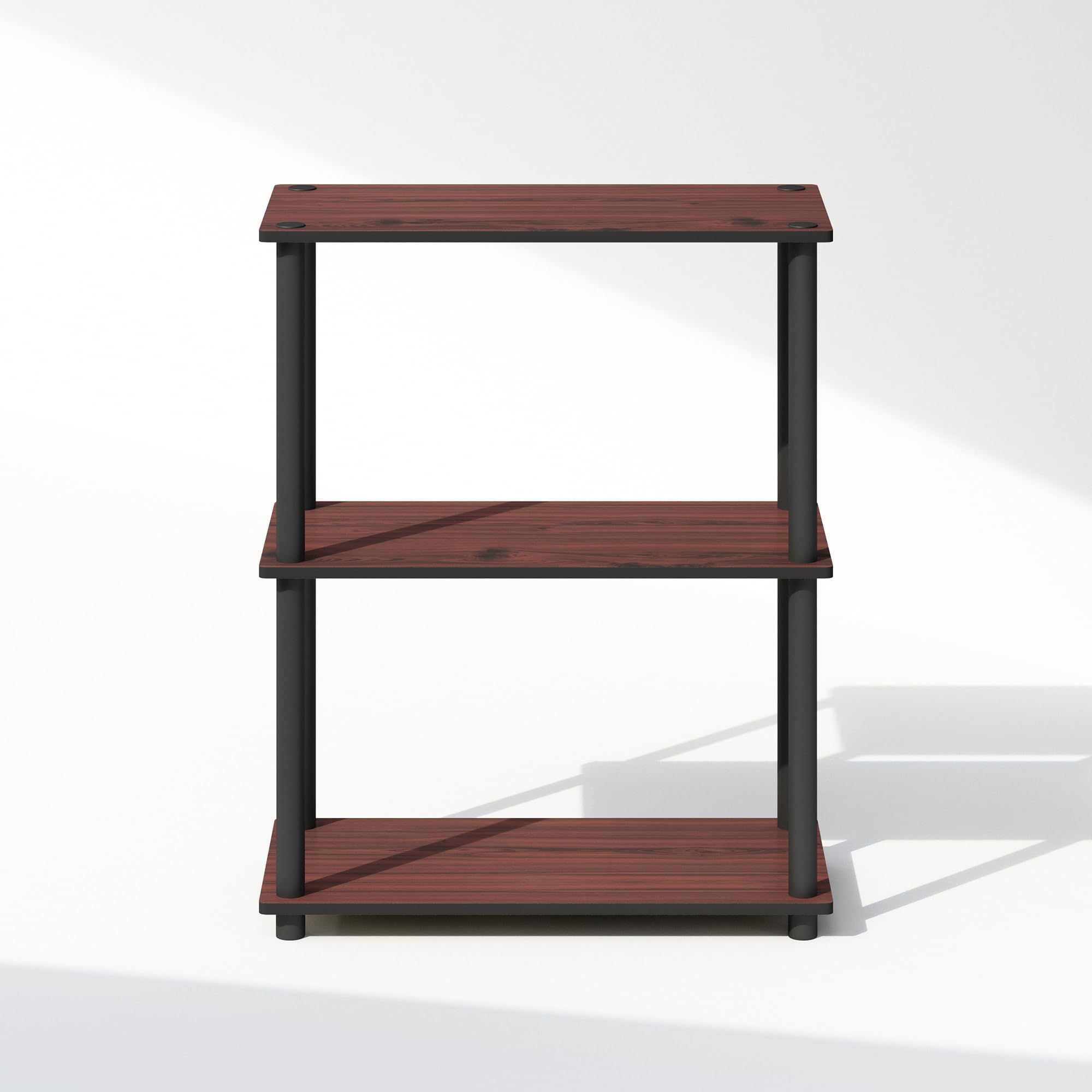 Furinno TURN-N-TUBE Book Shelf, 3-Tier Bookshelf, Bookcase with Multipurpose Compact Display Rack, 11.6 x 23.6 x 29.6, for Living Room, Bedroom