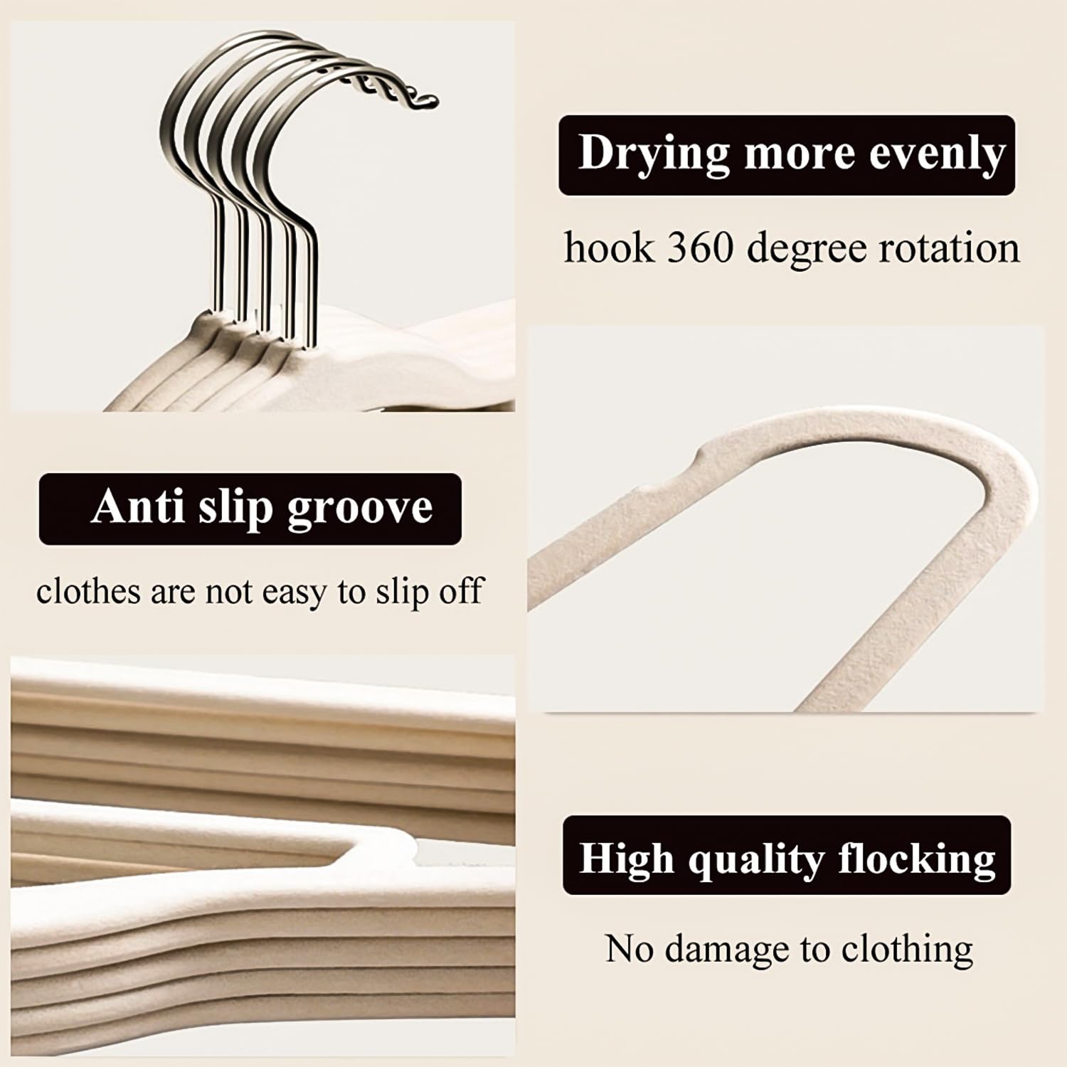 Baby Velvet Hanger 10Pcs, Non-Slip Kids Coat Hangers, Ultra-Slim Space Saving Toddler Children's Hangers for Clothes