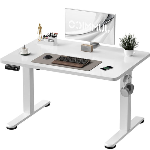 JUMMICO Electric Standing Desk 100 x 60 cm Home Office Height Adjustable Desk, Computer Lift Table with Smart Panel