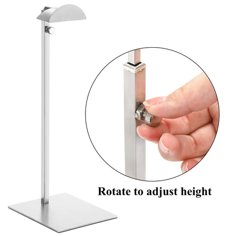 Hacaroa 3 Pack Purse Display Stand Stainless Steel, Adjustable Height Metal Handbag Holder Single Bag Jewelry Display Rack for Home, Boutique Store