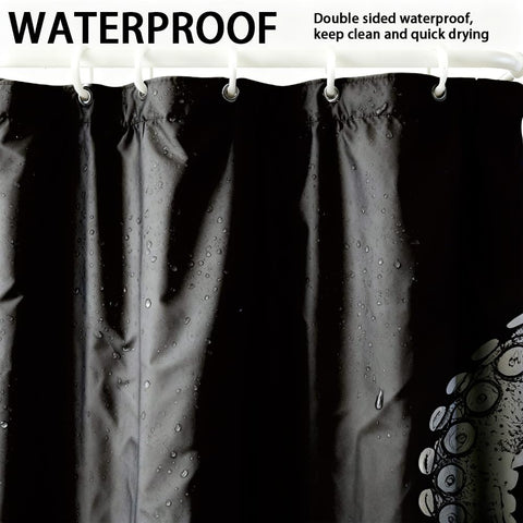 TNKBREEZE Octopus Tentacle Shower Curtain for Bath Black White Animal Waterproof Shower Curtain Set with 12 Hooks Durable Bathroom Curtains for