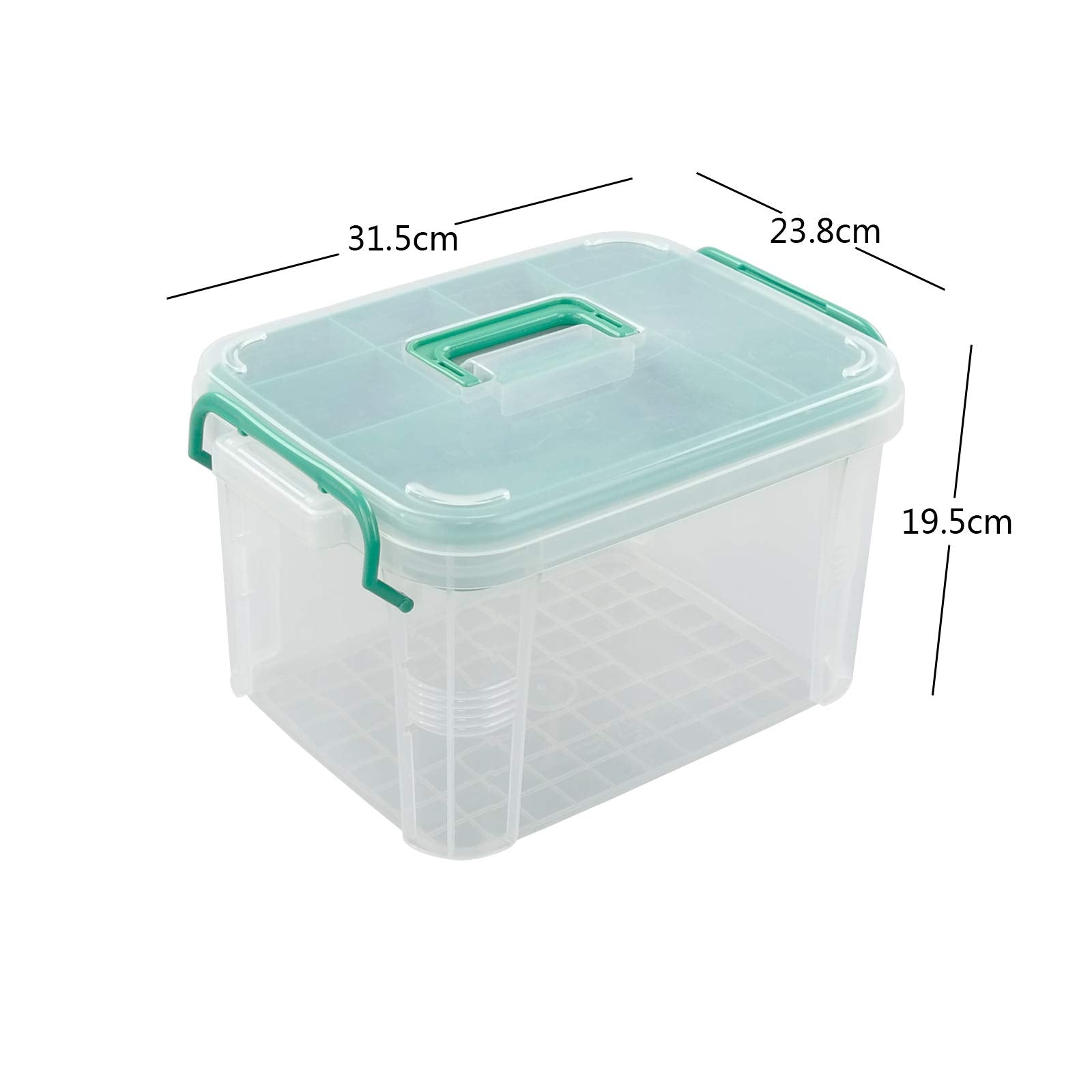 Callyne Set of 1 Clear Storage Box Container, Family First Aid Box Medicine Box Organizer