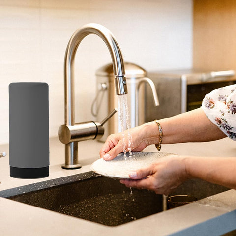 240ml Soap Squeezer, Non-Drip Dispenser for Washing Up Liquid Soap Dispenser Manual Pump, Squeezable Refillable(Grey)