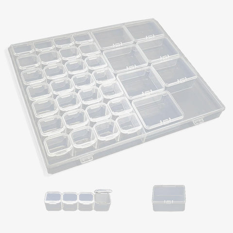 36 Grids Bead Storage Box, Diamond Art and Jewelry Organiser, Compartment Plastic Box for Beads, Art DIY, Crafts, Diamond Painting