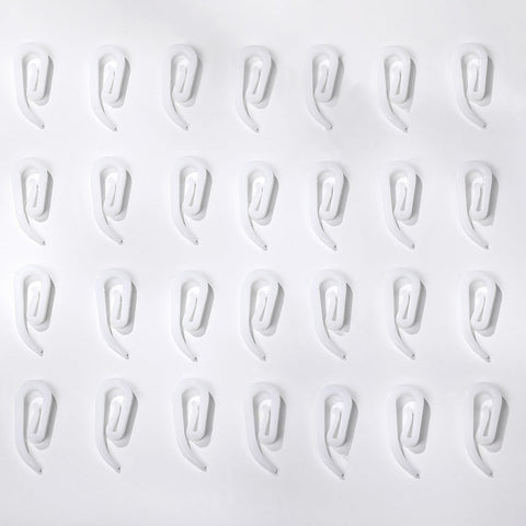 Curtain Hooks Plastic White Pack of 120, 2.8x1.2cm, Drapery Hooks for Windows, Doors and Shower Curtains Fits Most of Curtains