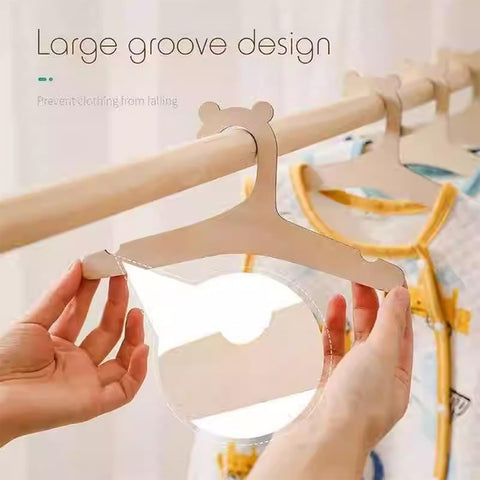 10 Pcs Baby Hangers, Baby Coat Hangers, Cute Shape Kids for Clothes, Vests, Blouses and Pants