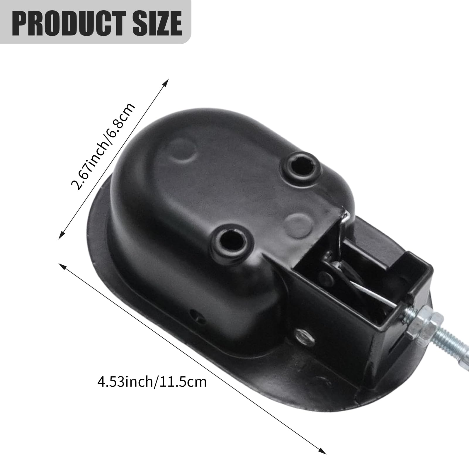 MospdyGear 2-Piece Recliner Handle Repair Kit, Universal Black Metal Release Pull with Cable for Reclining Sofas