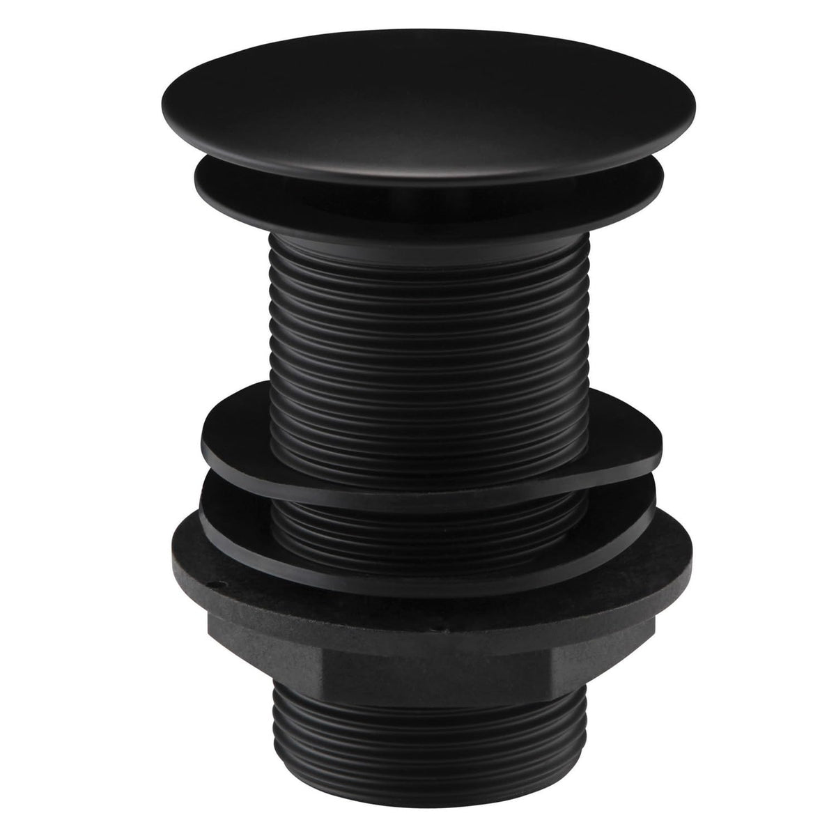 Go Bathrooms Black Basin Waste Unslotted Sink Plug Click Clack Mechanism Pop Up Push Down Design Matt Black Replacement Bathroom Sink Plug For Basins