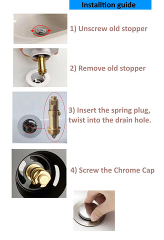 JZK Chrome plated metal 69mm bathtub pop up plug, bath tub plug replacement, click clack stopper for bathtub drain cover, bathtub waste sprung plug