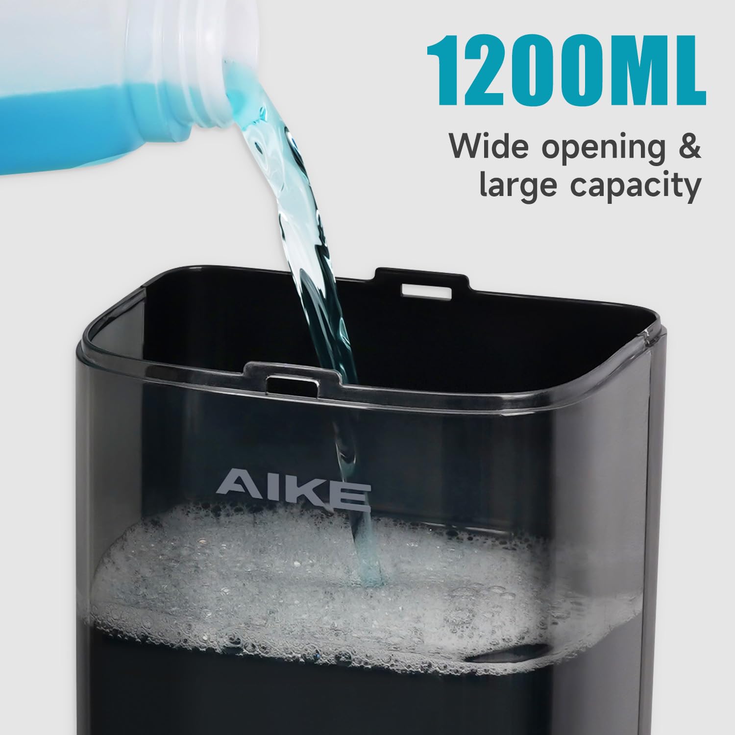 AIKE Soap Dispenser 1200ML Large Capacity, Wall Mount Manual Pump with Lock