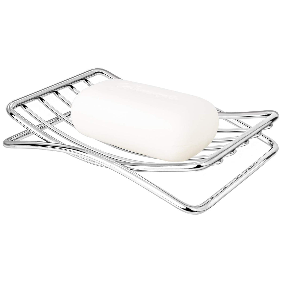 GUUKAR Soap Dish Stainless Steel Bar Soap Holder for Shower Bathroom, Self-draining Soap Dishes Sponge Holder for Kitchen Sink