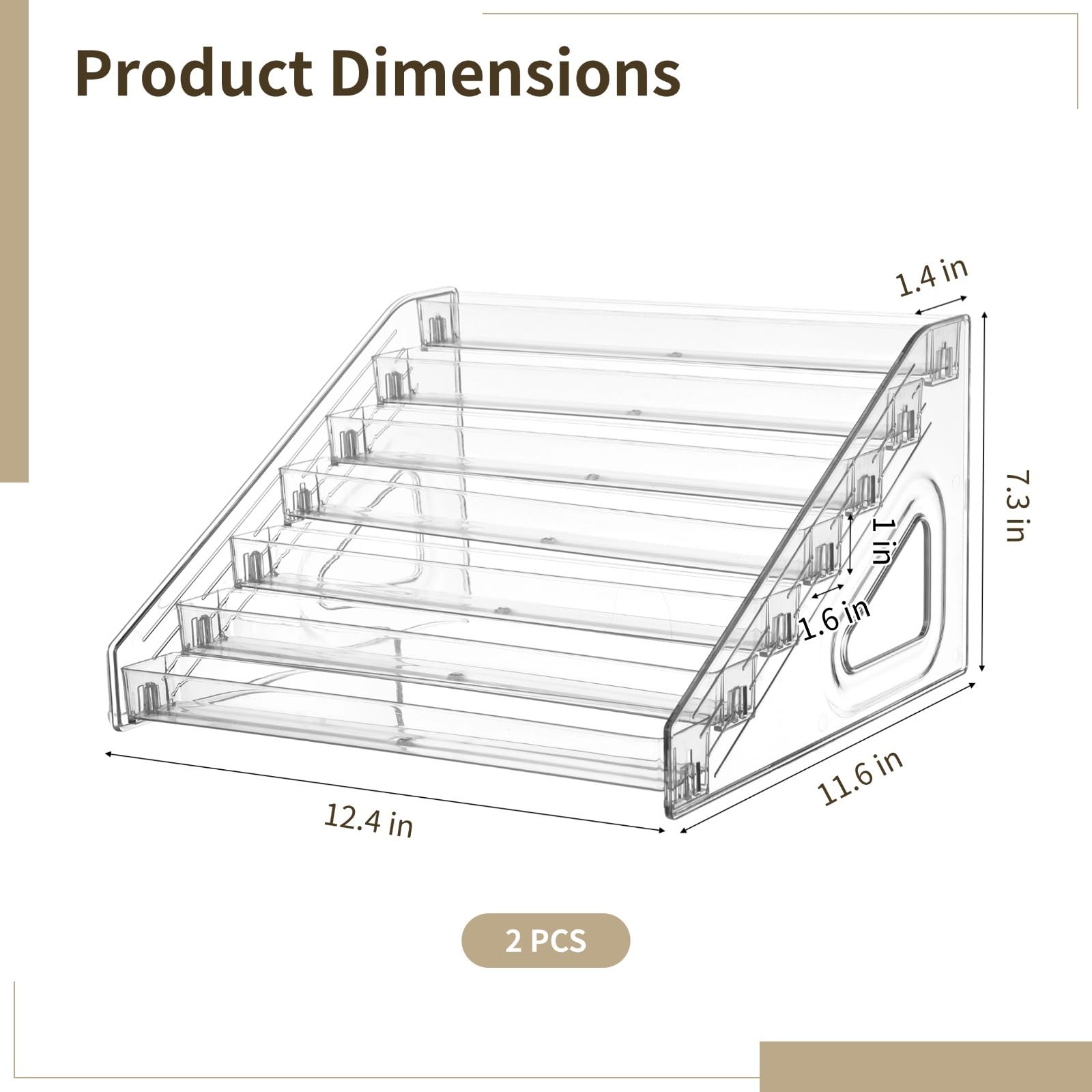 SWEWARM 2 Pcs 7 Tier Acrylic Card Display Stands, Clear Rack Holders for Trading, Business, and Greeting Cards