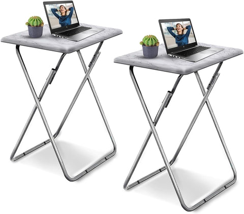 Small Folding Table, Folding Coffee Tables, Side Table 2 Set, TV Tray Table