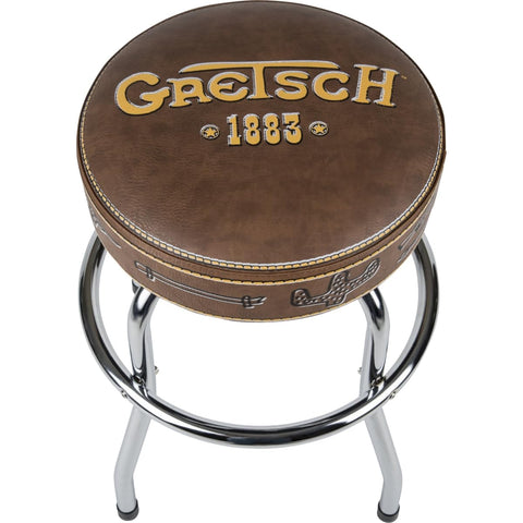 Gretsch 1883 Logo Padded Swivel Barstool for Musicians, 24 Inch