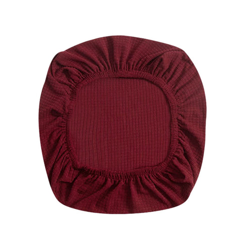 Fenteer Stretch Office Covers Seat Cover Slipcover Desk Seat Cushion Protectors for Computer, Wine Red