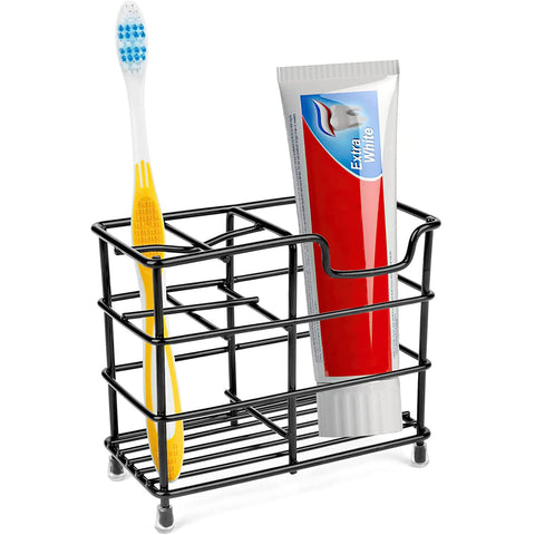 Toothbrush Holder Metal 4 Slots Ventilated Wall Mount Rack Mould-Proof Stainless Steel Stand for Electric Toothbrush Toothpaste Razor Shaver Comb